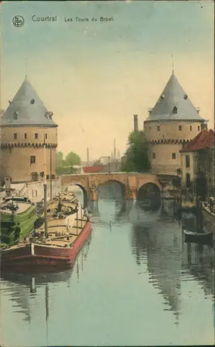 Postkaart Kortrijk Courtrai Broeltürme (Tours du Broel) 1910