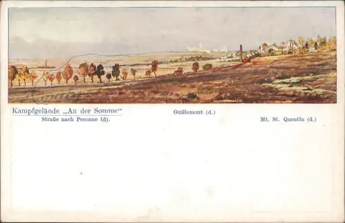 CPA Péronne Kampfgelände an der Somme 1918