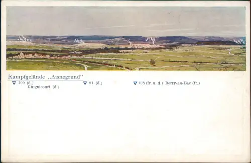 CPA Berry-au-Bac Kampfgelände Aisnegrund 1918