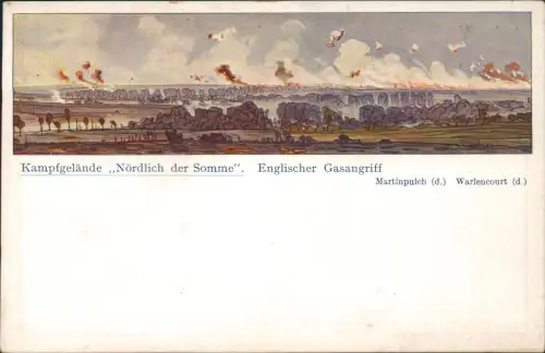 Martinpuich Kampfgelände nördlich der Somme - Englischer Gasangriff 1916