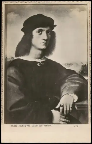 Florenz Firenze Kunst-Ansicht Galleria Pitti Angiolo Doni; Raffaello 1910