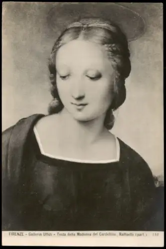 Florenz Firenze Galleria Uffizi Testa della Madonna  Cardellino: Raffaello 1910