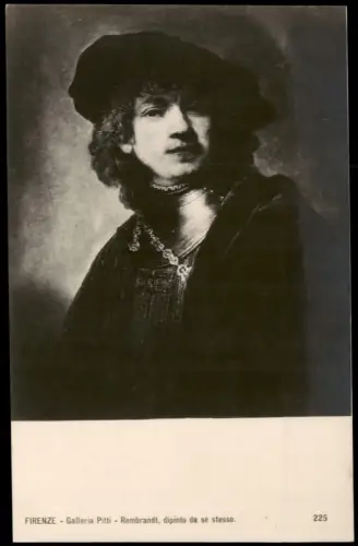 Florenz Firenze  Galleria Pitti Rembrandt, dipinto da sè stesso 1910