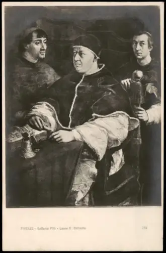 Florenz Firenze Kunst-Ansicht FIRENZE Galleria Pitti Leone X; Raffaello 1910