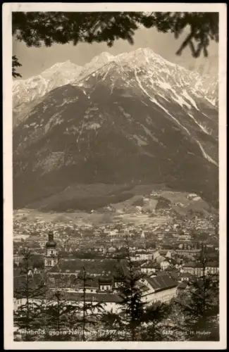 Ansichtskarte Innsbruck Panorama-Ansicht Innsbruck gegen Alpen Nordkette 1938