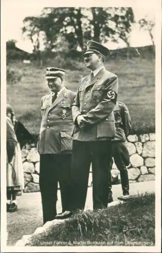 Berchtesgaden Obersalzberg Propaganda - Führer A. Hitler u. Martin Bormann 1940