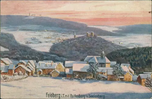 Schmitten (Hochtaunus) Feldberg i.T. mit Reifenberg u.Seelenberg im Winter 1918