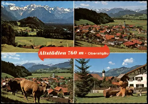 Ansichtskarte Altstädten (Allgäu) Panorama-Ansichten, Mehrbildkarte 1980