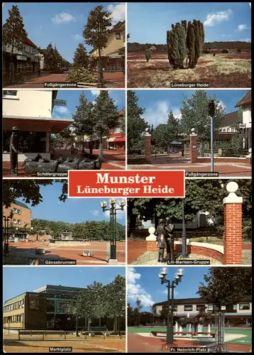 Munster Lüneburger Heide MB Gänsebrunnen, Marktplatz, Schäfergruppe 1985
