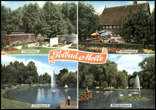 Ansichtskarte Melle Mehrbildkarte, Heimathof, Vogelhaus, Heldenhain 1999
