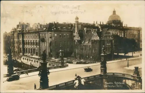 Berlin Berliner Schloss (ältester Teil) mit Kurfürstenbrücke 1932
