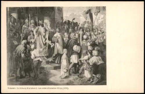 Kunstwerk Belvedere: Die Krönung Wratislaws II.  böhmischen König (1056) 1909