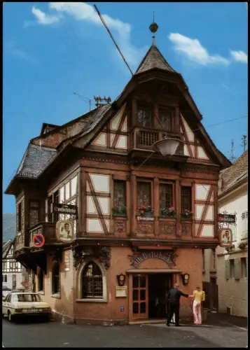 Assmannshausen am Rhein-Rüdesheim (Rhein) Alte Dorfschänke, Fachwerkhaus 1990