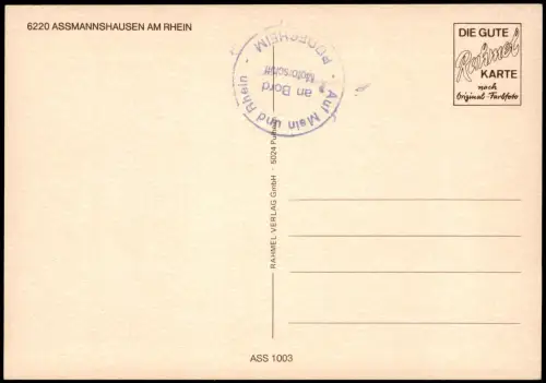 Assmannshausen am Rhein-Rüdesheim (Rhein) Panorama-Ansichten 1985