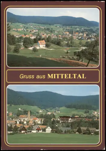 Ansichtskarte Mitteltal-Baiersbronn Mehrbildkarte, Kirche 1990