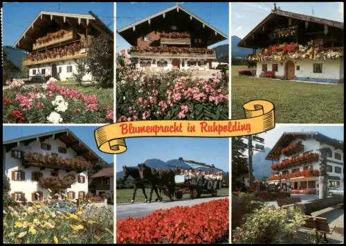 Ruhpolding Blumenpracht in Ruhpolding - Haus- und Ortsansicht 1986