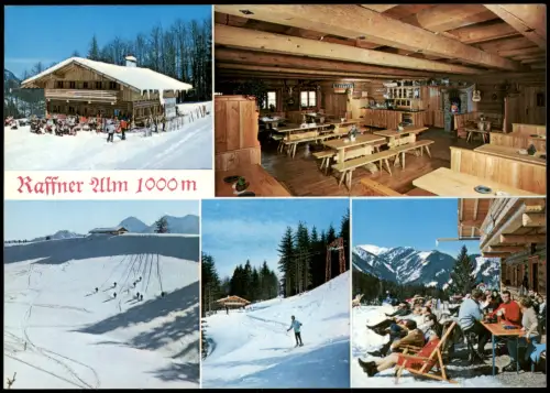 Ruhpolding Raffner Alm 1000 m - Kaffee-TreffpunktSkilifte u. Rodelbahn 1990