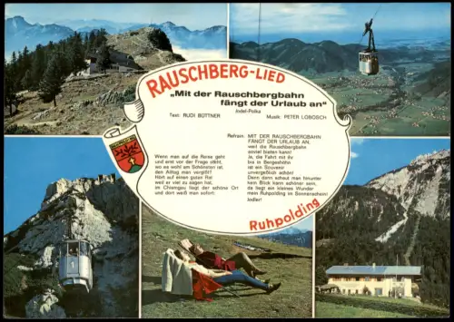 Ansichtskarte Ruhpolding MB Seilbahn Sonnenstuhl Restaurant 1976