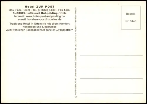 Ansichtskarte Ruhpolding Hotel Zur Post 1985