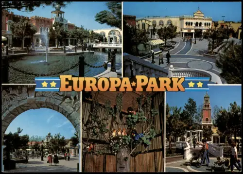 Rust Europa-Park Freizeitpark Piazza Italien Elektronische Vogelschau 1980