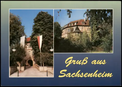 Ansichtskarte Sachsenheim Ortsansichten 2-Bild-Karte 1995