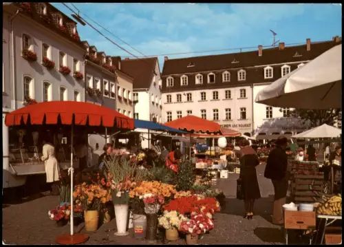 Saarbrücken St. Johanner-Markt, Leute an den Verkaufsständen 1980