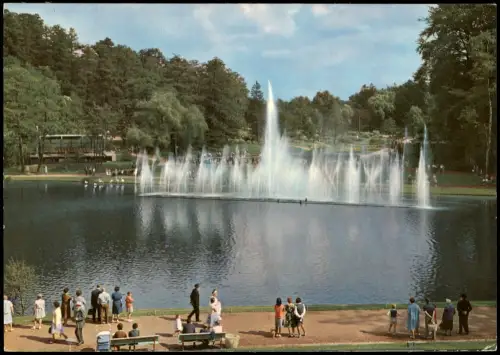 Ansichtskarte Saarbrücken Deutsch-Französischer Garten, Wasserspiele 1965