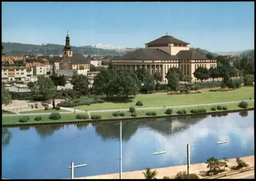 Ansichtskarte Saarbrücken Stadtteilansicht Partie am Stadt-Theater 1970