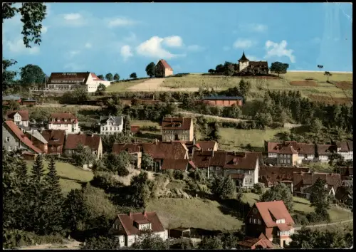 Sankt Andreasberg-Braunlage Häuser Partie mit Blick zum Glockenberg 1970