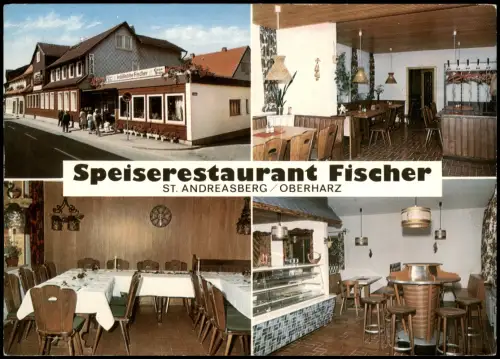 Sankt Andreasberg-Braunlage Speiserestaurant Fischer (Mehrbild-AK) 1970