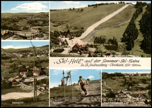 Sankt Andreasberg-Braunlage Sommerski-Bahn Ski-Heil Torlauf Sessellift uvm 1960