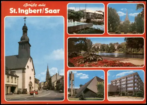 Ansichtskarte St. Ingbert Mehrbildkarte mit 6 Ortsansichten 1980