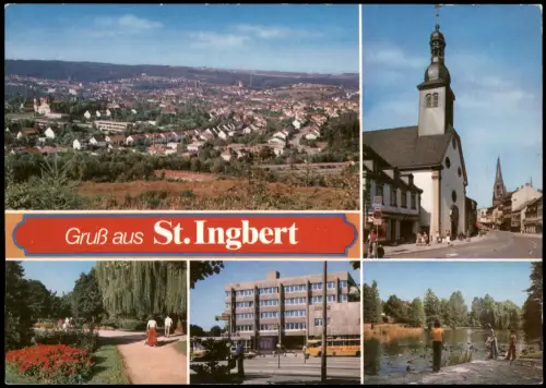 Ansichtskarte St. Ingbert Mehrbildkarte mit 5 Ortsansichten 1975