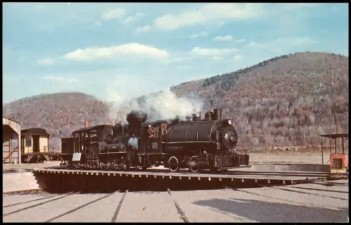 Ansichtskarte  Eisenbahn Zug Lokomotive STEAMTOWN Bellows Falls Railroad 1977