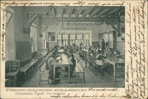 Schirmeck Ferien-Colonie Straßburg Ferienheim Yquell Kinder 1903