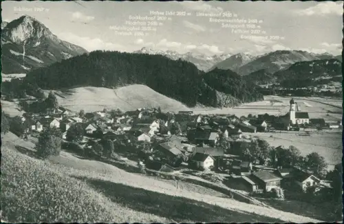 Ansichtskarte Altstädten (Allgäu) Stadt und Beschreibung der Gipfel 1965