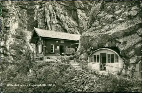 Ansichtskarte Grainau Höllentalklamm Eingangshütten 1967