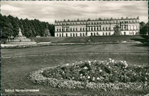 Ansichtskarte Chiemsee Herrenchiemsee Herreninsel mit Schloss und Park 1964