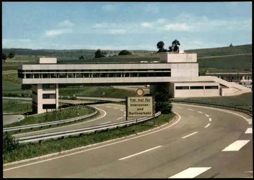 Rudolphstein-Berg   Brückenrasthaus Frankenwald Autobahn Raststätte 1975
