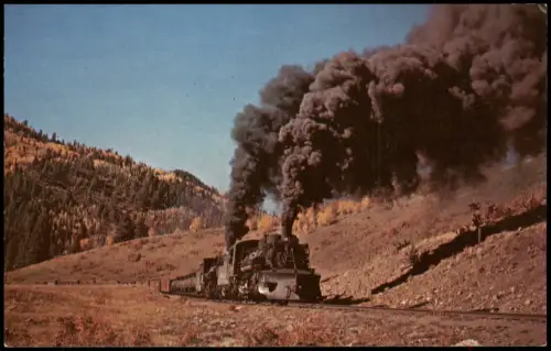 Ansichtskarte  Eisenbahn Zug Lokomotive RIO GRANDE 488 & 492 Railroad USA 1978