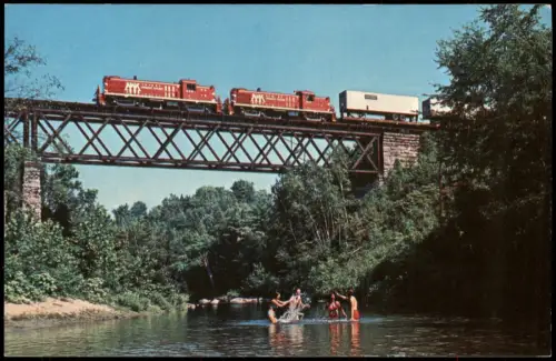 Eisenbahn Zug Lokomotive VERMONT RAILWAY 601 & 602 Railroad USA 1979