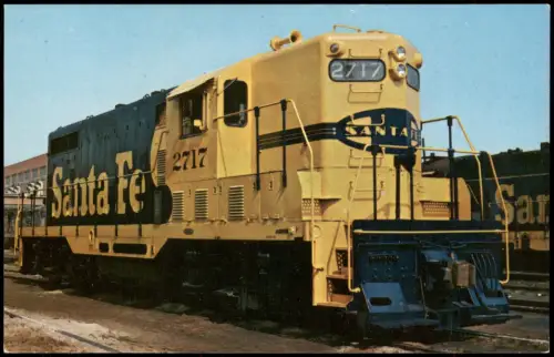 Ansichtskarte  Eisenbahn Zug Lokomotive Santa Fe 2717 Railroad 1978