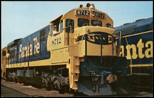 Ansichtskarte  Eisenbahn Zug Lokomotive SANTA FE 8712 USA Railroad 1978
