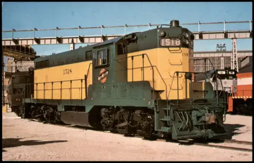 Eisenbahn Zug Lokomotive CHICAGO & NORTHWESTERN 1518 Railroad USA 1978