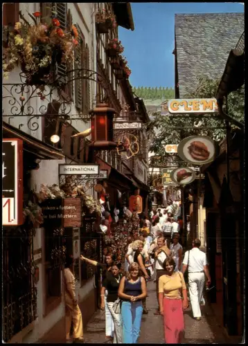 Ansichtskarte Rüdesheim (Rhein) Drosselgasse 1980