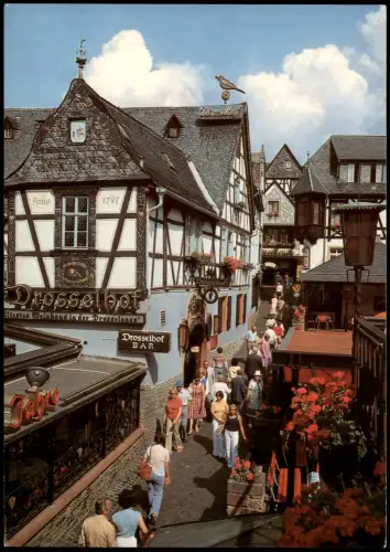 Ansichtskarte Rüdesheim (Rhein) Drosselgasse mit Drosselhof 1985