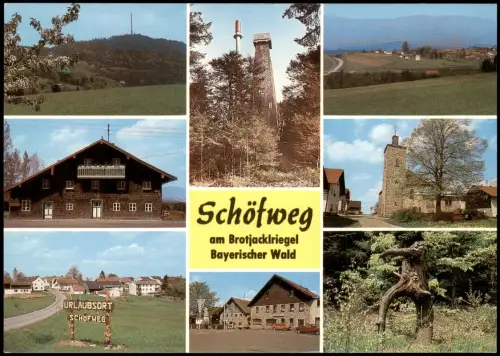 Ansichtskarte Schöfweg Mehrbildkarte mit 8 Ortsansichten 1975