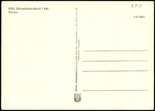 Ansichtskarte Schnaittach Partie am Rathaus 1970