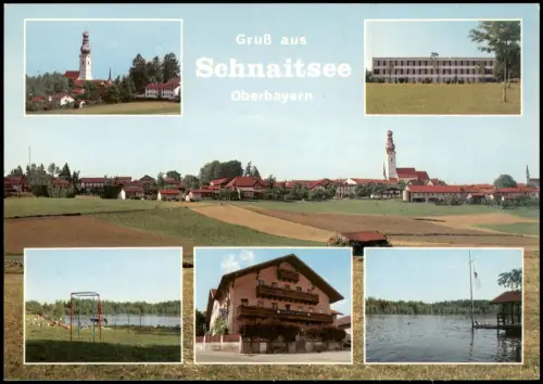 Ansichtskarte Schnaitsee Mehrbildkarte mit div. Ortsansichten 1975
