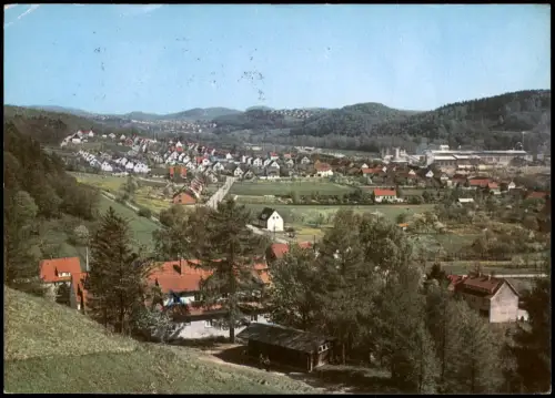 Scharzfeld-Herzberg (Harz) Panorama-Ansicht Ort im Südharz 1977